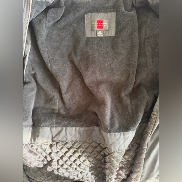 JC Penny Women's Black Trench Coat belt detail cotton blend size 2XL - Picture 2 of 6